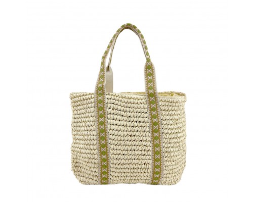 Bolso Shopper Hombro Capazo Rafia Paja